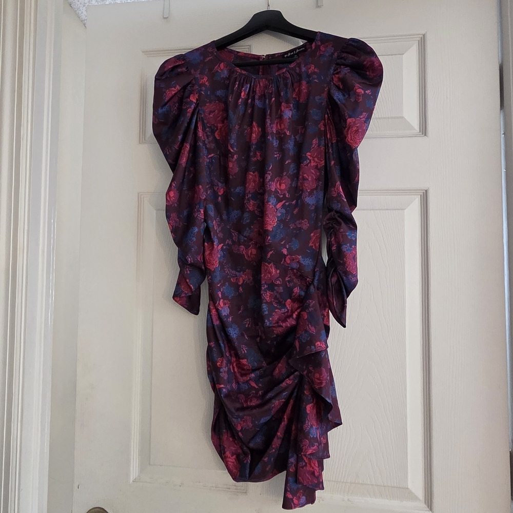 For Love And Lemons Floral Dress - Red and Purple